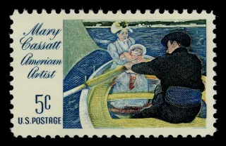 Another photo of the United States 1966 5c honoring Mary Cassatt stamp