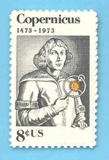 United States 1973 8 cents CopernicusStamp stamp, photographed by a collector