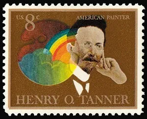 United States 1973 8 cents HenryOTanner stamp, photographed by a collector