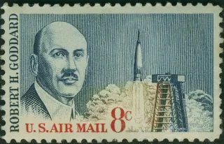 Another photo of the United States 1963 8c Robert H Goddard stamp