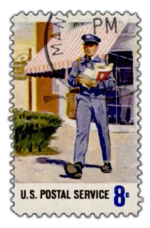 United States 1973 8 cents Wiki usps stamp, photographed by a collector