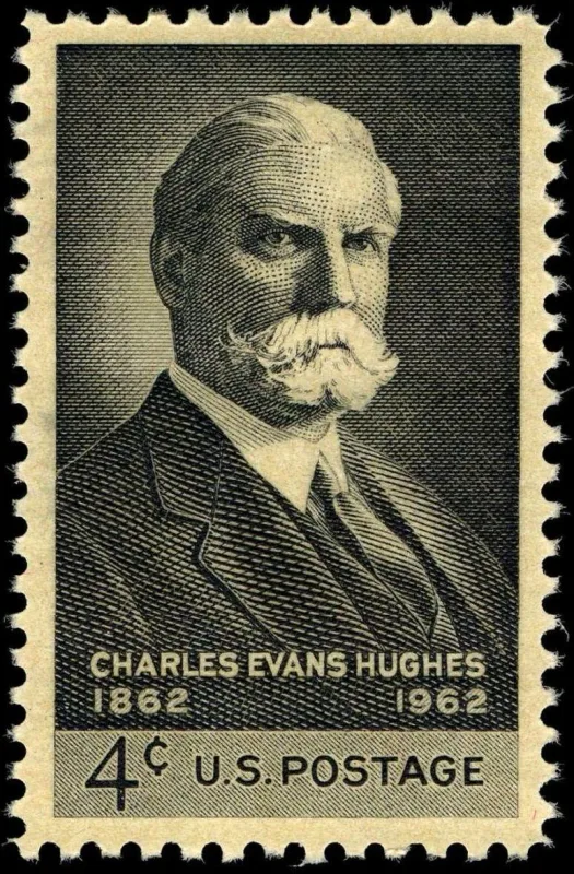 United States 1962 4c Charles Evans huges stamp, photographed by a collector