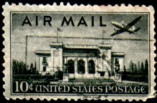 United States 1947 10 cents Estampilla de los Estados Unidos stamp, photographed by a collector