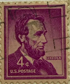 Another photo of the United States 1954 4 cents Estampilla de los Estados Unidos stamp
