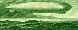 Another photo of the United States 1930 65c Graf Zeppelin stamp