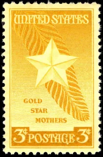 United States 1948 3c Gold Star Mothers stamp, photographed by a collector