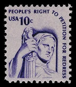 United States 1977 10c Americana stamp, photographed by a collector