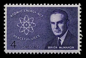 United States 1962 4 cents McMahon stamp, photographed by a collector