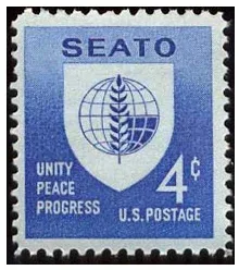 United States 1960 4 cents Seatostamp stamp, photographed by a collector