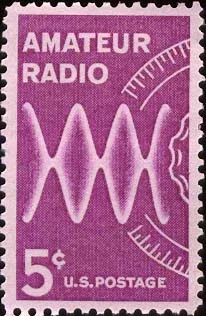 United States 1964 5 cents Amateurradiostamp stamp, photographed by a collector