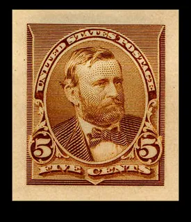 Another photo of the United States 1890 5c Grant stamp