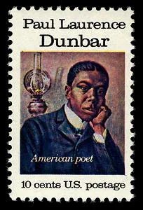 United States 1975 10 cents Pauldunbar stamp, photographed by a collector