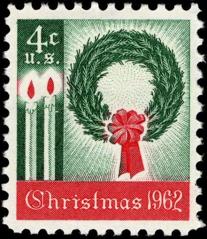 United States 1962 4c Christmas stamp, photographed by a collector