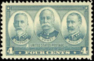 United States 1936 4c Navy series U.S stamp, photographed by a collector