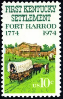 United States 1974 10 cents Kentucky settlement U.S stamp, photographed by a collector