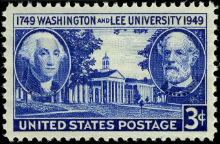 Another photo of the United States 1949 3c Washington and Lee Univ stamp