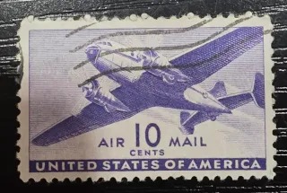 United States 1941 10c air stamp, photographed by a collector