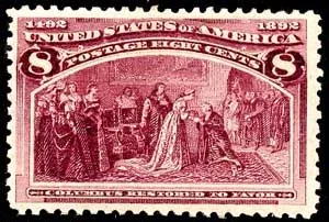 Another photo of the United States 1892 8c Columbians 8cjpg stamp