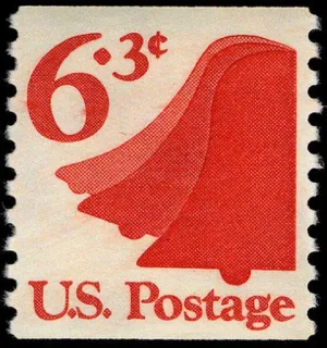 United States 1974 6c Liberty bell stamp, photographed by a collector