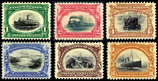 Another photo of the United States 1901 2c Fast Express stamp