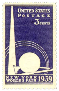 United States 1939 3 cents 1939 New York World's Fair 3c stamp, photographed by a collector