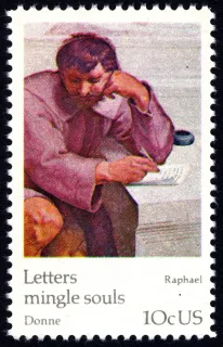 United States 1974 10c Universal Postal Union Raphael U.S stamp, photographed by a collector