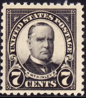 Another photo of the United States 1923 7c William McKinley stamp