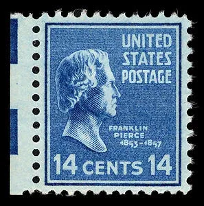 Another photo of the United States 1938 14c Franklin Pierce stamp