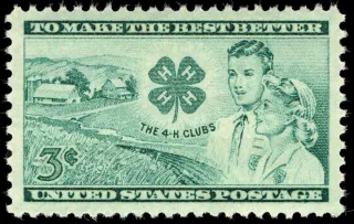 United States 1952 3c H Club U.S stamp, photographed by a collector