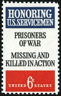 United States 1970 6c American Prisoners of War U.S stamp, photographed by a collector