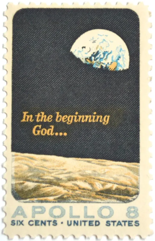 United States 1969 six cents Apollo stamp, photographed by a collector