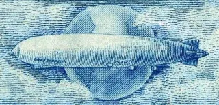 Another photo of the United States 1930 $2 Graf Zeppelin stamp