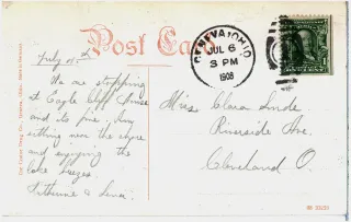 Another photo of the United States 1908 3c Washington stamp