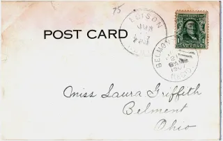 Another photo of the United States 1908 3c Washington stamp