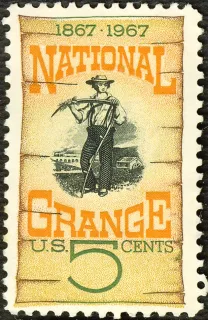United States 1967 5 cents national grange stamp, photographed by a collector