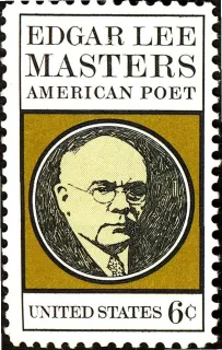 United States 1970 6 cents Usstamp edgar lee masters stamp, photographed by a collector
