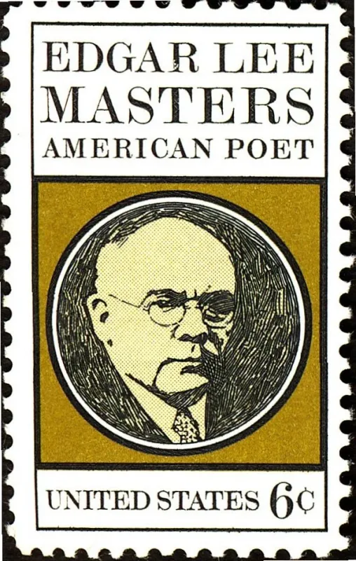United States 1970 6 cents Usstamp edgar lee masters stamp, photographed by a collector