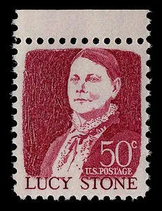United States 1968 50 cents Lucy Stone stamp, photographed by a collector