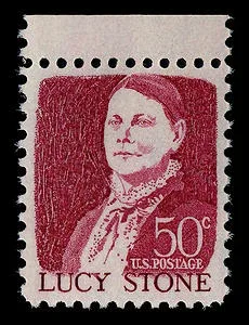United States 1968 50 cents Lucy Stone stamp, photographed by a collector
