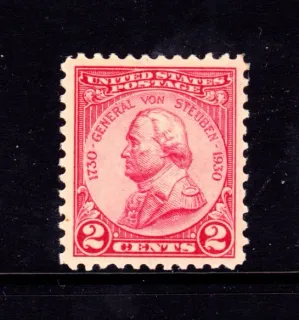 Another photo of the United States 1930 2c Gen Von Steuben stamp