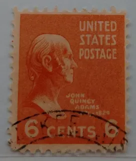 Another photo of the United States 1938 6c John Quincy Adams stamp