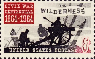 United States 1964 5c The Wilderness Centennial stamp, photographed by a collector