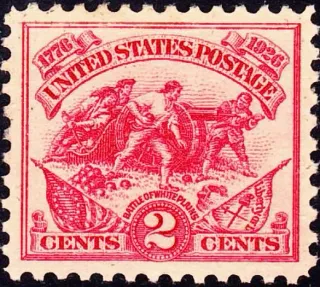United States 1926 2c Battle of White Plains stamp, photographed by a collector