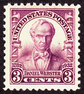 Another photo of the United States 1932 3c Daniel Webster stamp