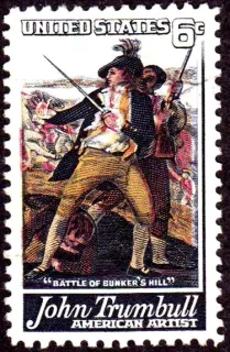 United States 1968 6c John Trumbull stamp, photographed by a collector