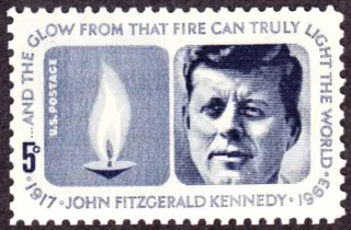 Another photo of the United States 1964 5c John F Kennedy stamp