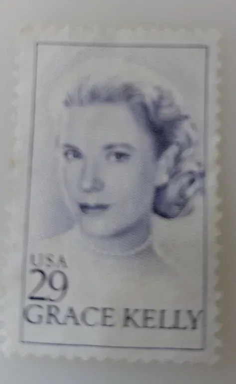 United States 1993 29 cents Grace Kelly 29c stamp, photographed by a collector
