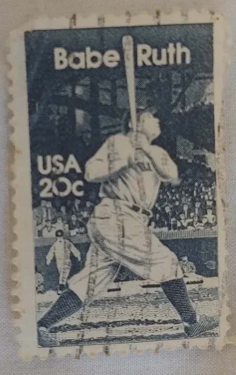 United States 1983 20 cents Babe Ruth 20c stamp, photographed by a collector