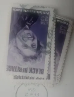 United States 2000 33 cents Patricia Roberts Harris Black Heritage stamp, photographed by a collector