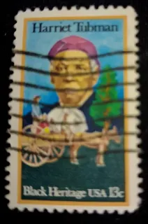 United States 1978 13c Harriet Tubman 13c Black Heritage stamp, photographed by a collector